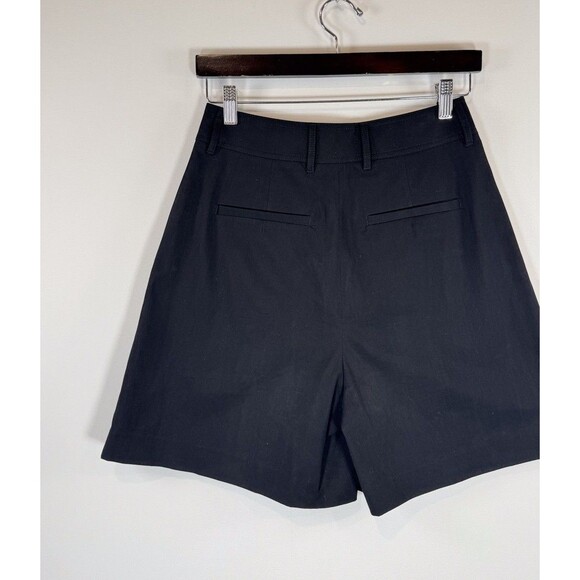 NWT Rebecca Taylor Women Shorts Black Hi Rise Pleated Lightweight Stretch Size 2 - Picture 9 of 10